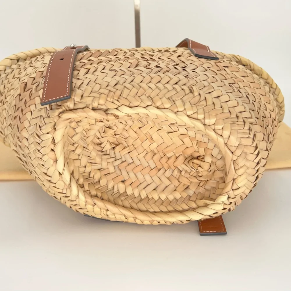 Loewe Brown and Tan Woven Tote w/Dust Bag - Picture 7 of 11